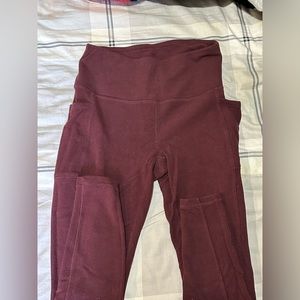 Burgundy leggings